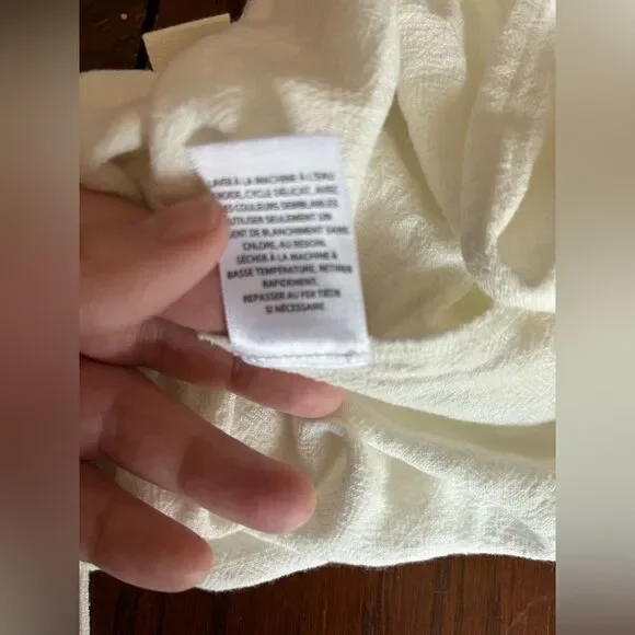 NWT Treasure & Bond Linen Blend Wrap Top White Size XS new with tags - Picture 4 of 11